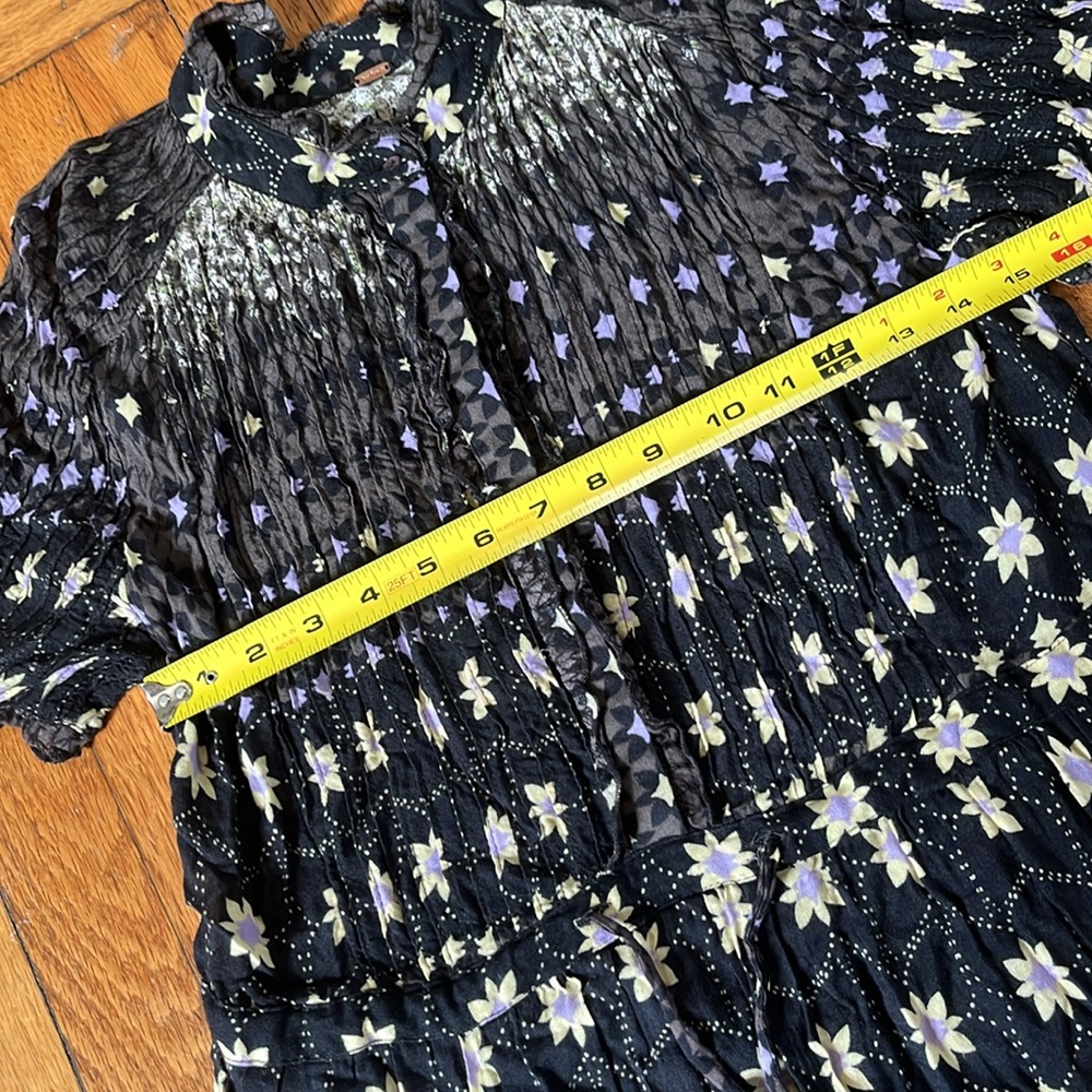 Free People Rare Feelings Black and Cream Star-Print Maxi Dress - Picture 7 of 9